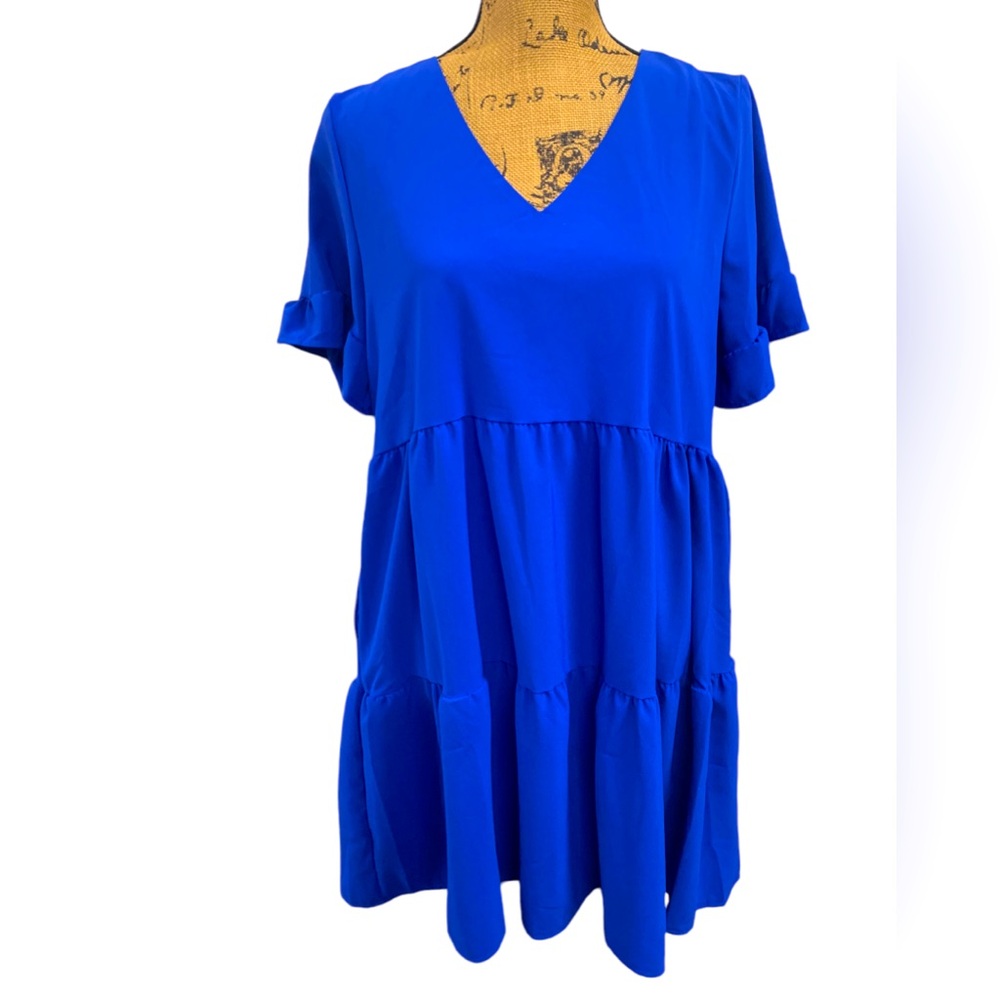 Women’s NClook Fashion Show Blue Tiered Babydoll Dress